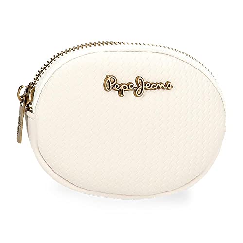 Pepe Jeans Lena Portfel Biały 11,5x8,5x1,5 cm Skóra syntetyczna, Biały, Monedero, portmonetka