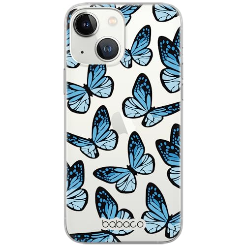 ERT GROUP etui na telefon Apple Iphone 13, case oryginalny i oficjalnie licencjonowany przez Babaco, wzór Butterflies 002, plecki z TPU częściowo przeźroczyste