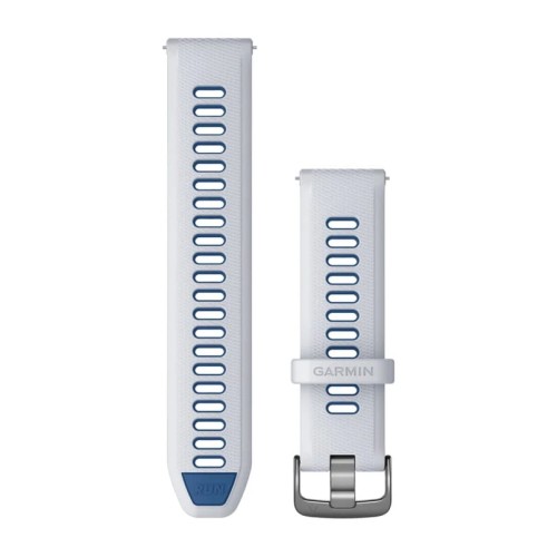 Silikonowy pasek Quick Release 22mm- biały/jasnoszary ze srebrnym zapięciem [010-11251-A1]