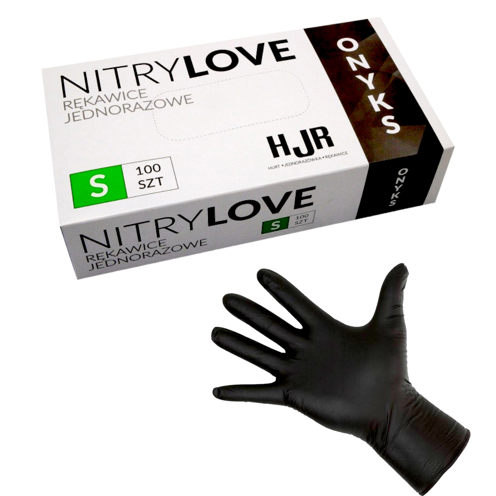 Rękawiczki Nitrylowe Czarne Onyks 100SZT. Rozm. S