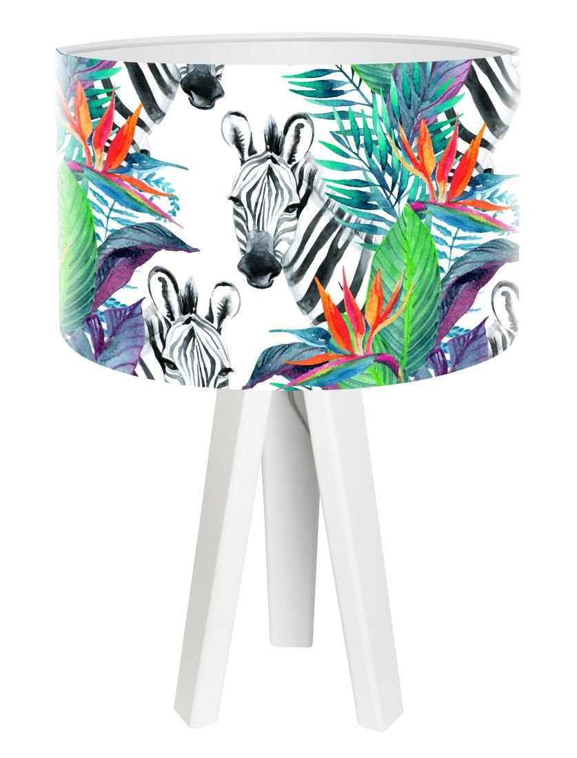 Macodesign Lampa biurkowa Zebra tropiku mini-foto-414w, 60 W