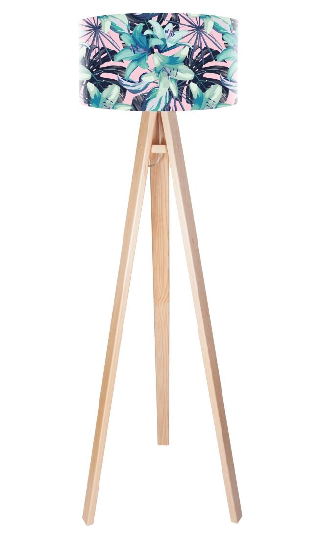 Macodesign Lampa podłogowa Tropikalna lilia tripod-foto-418p, 60 W