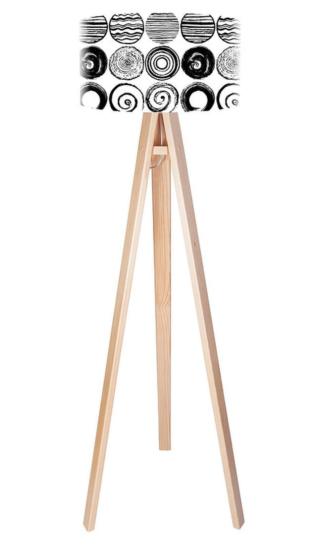 Macodesign Lampa podłogowa Zakręcone koła tripod-foto-344p, 60 W