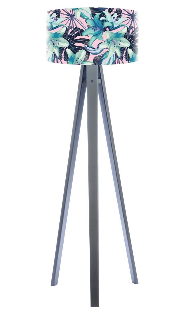 Macodesign Lampa podłogowa Tropikalna lilia tripod-foto-418p-a, 60 W