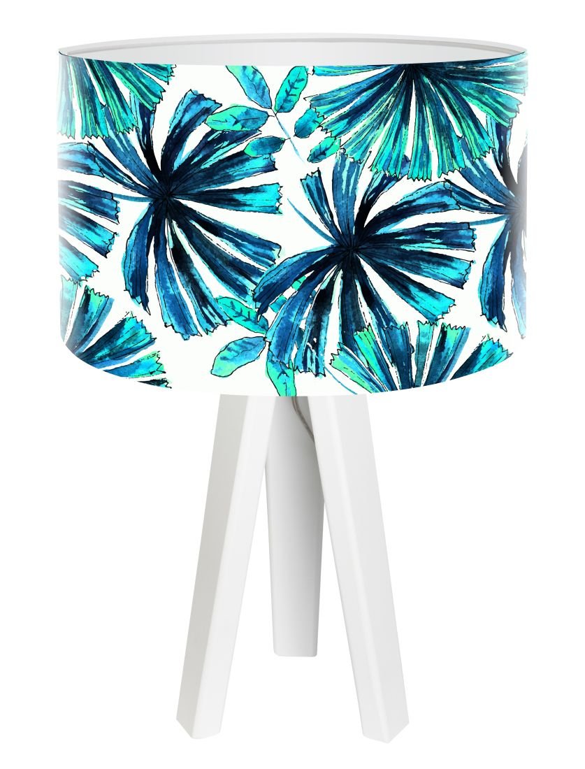 Macodesign Lampa biurkowa Niebieska palma mini-foto-423w, 60 W