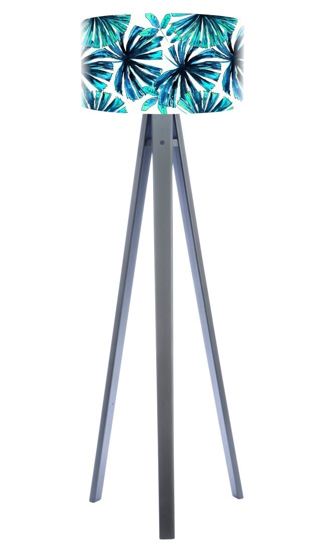 Macodesign Lampa podłogowa Niebieska palma tripod-foto-423p-a, 60 W
