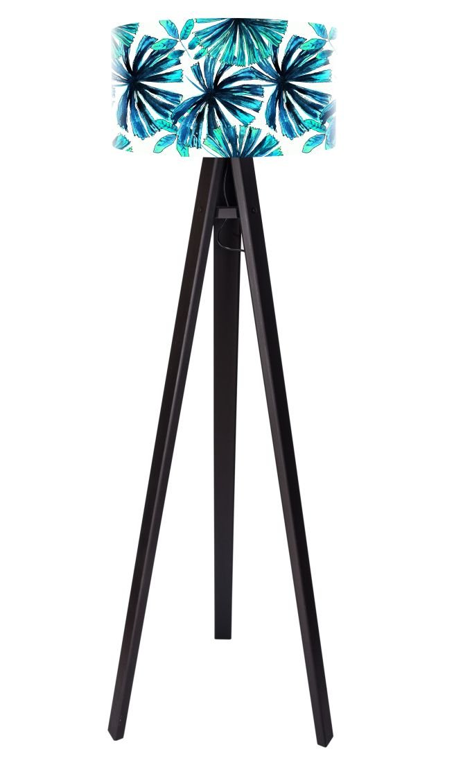 Macodesign Lampa podłogowa Niebieska palma tripod-foto-423p-cz, 60 W