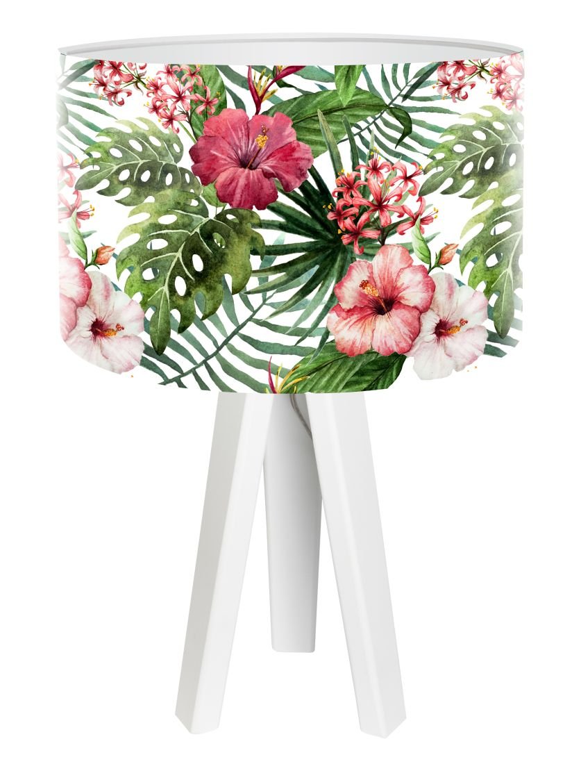 Macodesign Lampa biurkowa Biała róża chińska mini-foto-425w, 60 W
