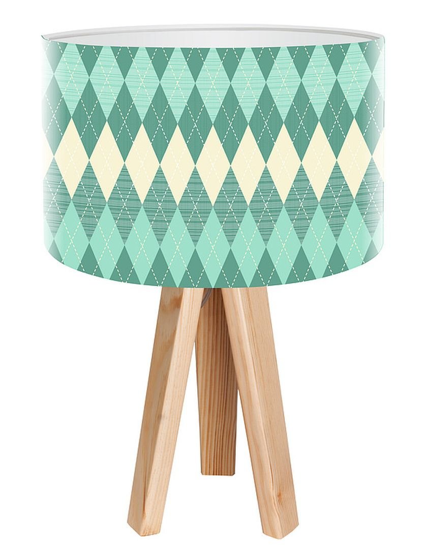 Macodesign Lampa biurkowa Turkusowe romby mini-foto-243, 60 W