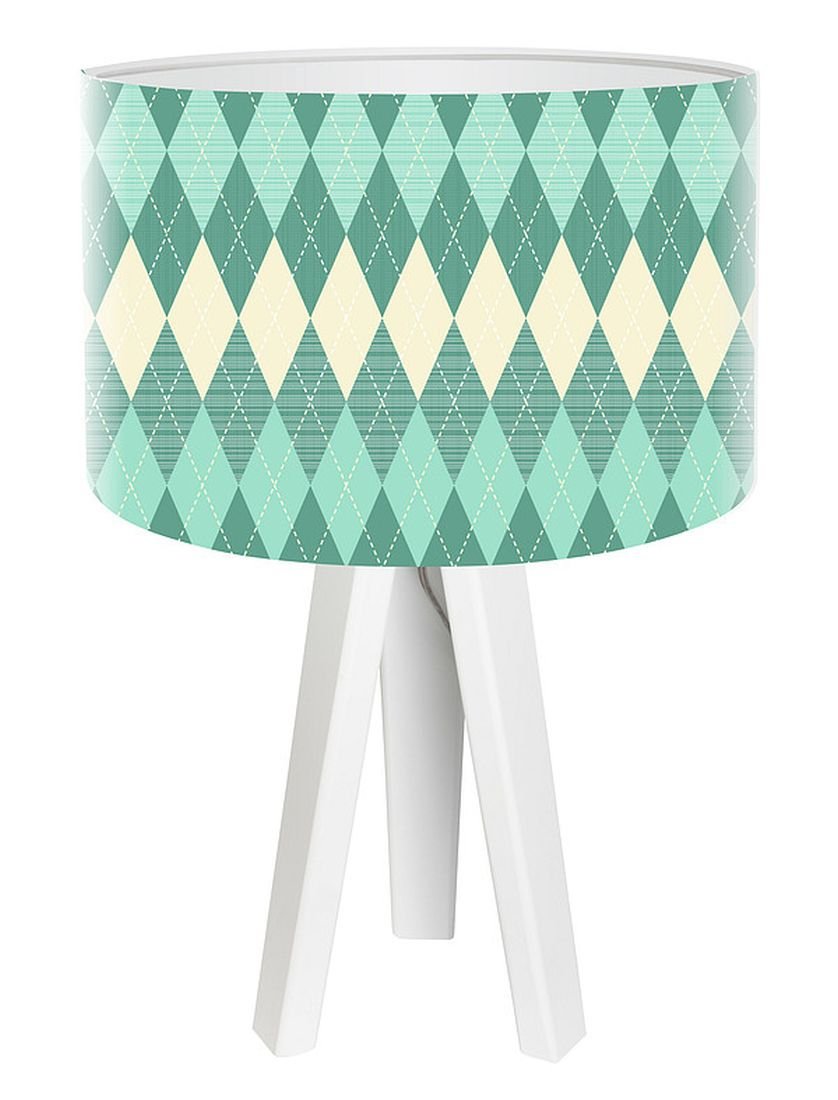 Macodesign Lampa biurkowa Turkusowe romby mini-foto-243w, 60 W