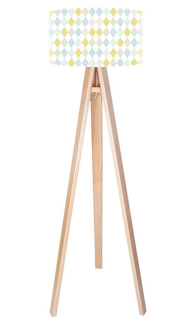 Macodesign Lampa podłogowa Pastelowe romby tripod-foto-259p, 60 W