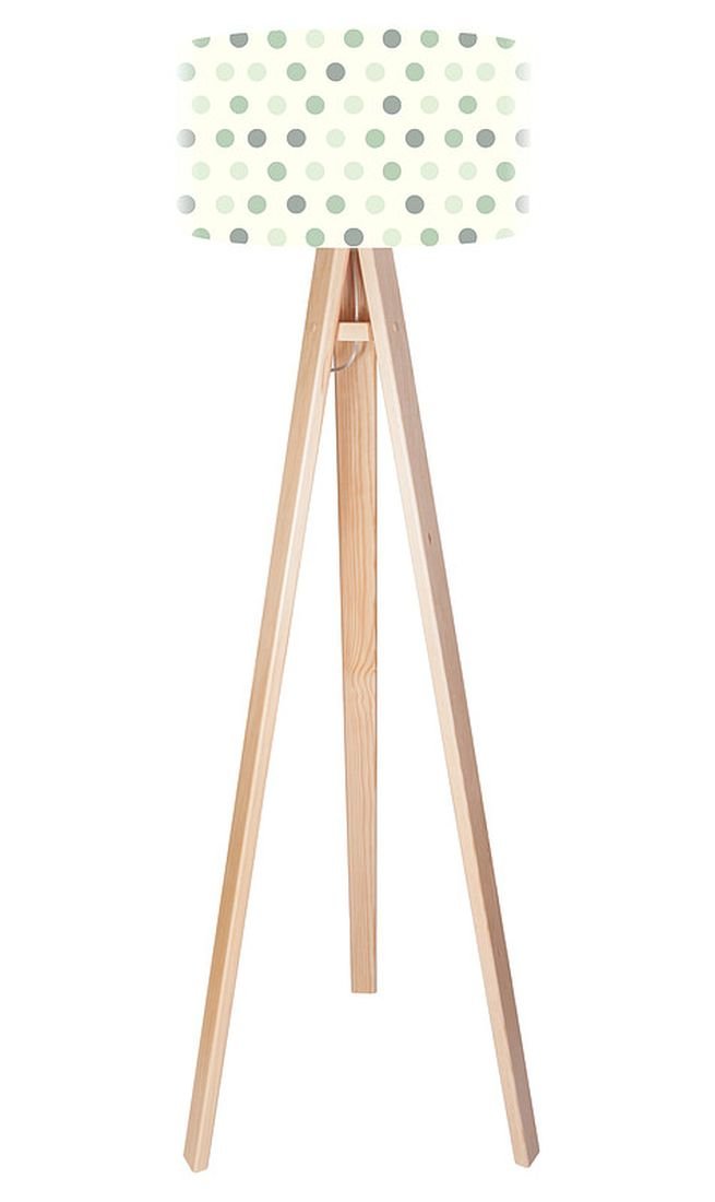 Macodesign Lampa podłogowa Pastelowe kropeczki tripod-foto-261p, 60 W