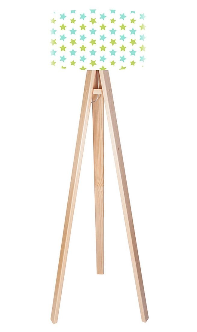 Macodesign Lampa podłogowa Pastelowe gwiazdeczki tripod-foto-263p, 60 W