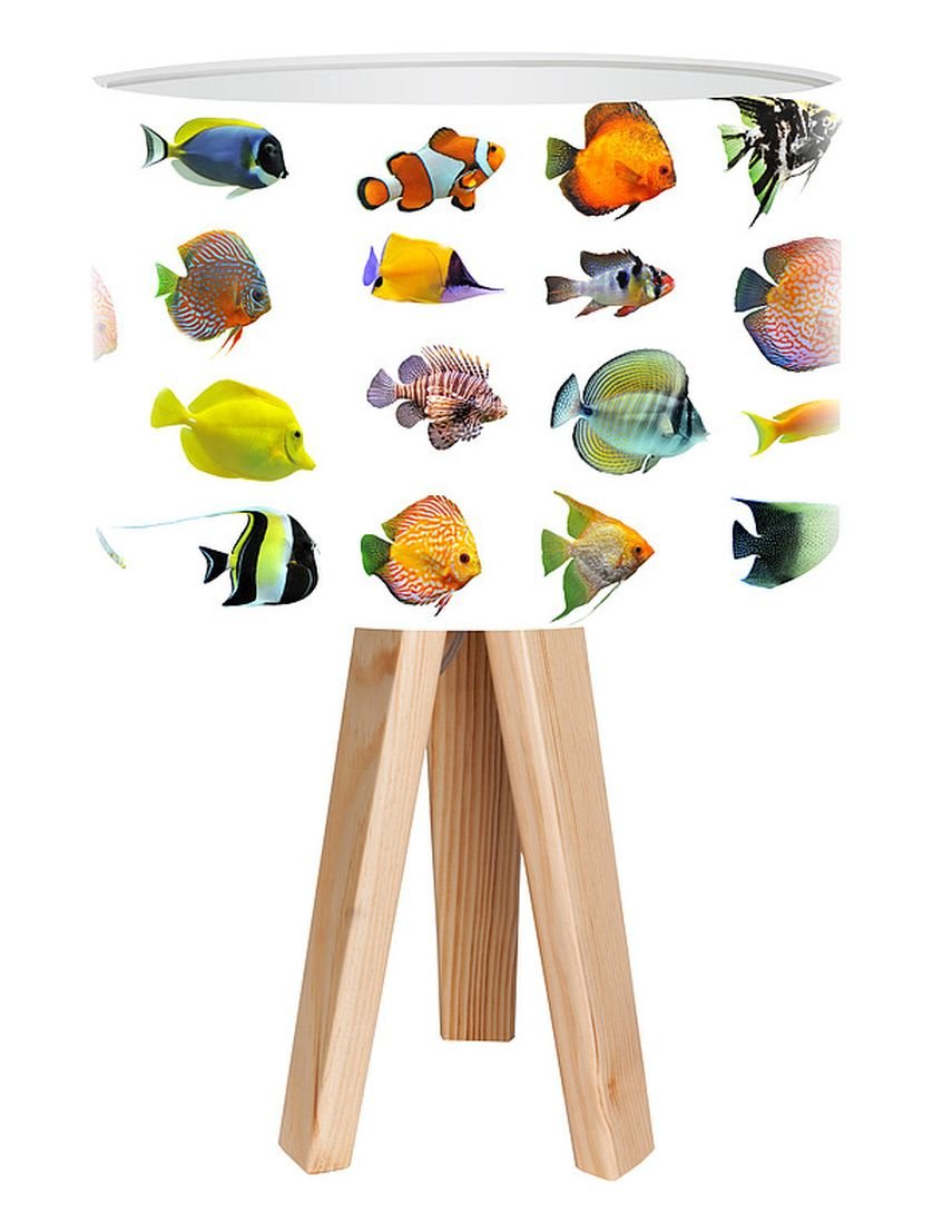 Macodesign Lampa biurkowa Kolorowe rybki mini-foto-071, 60 W