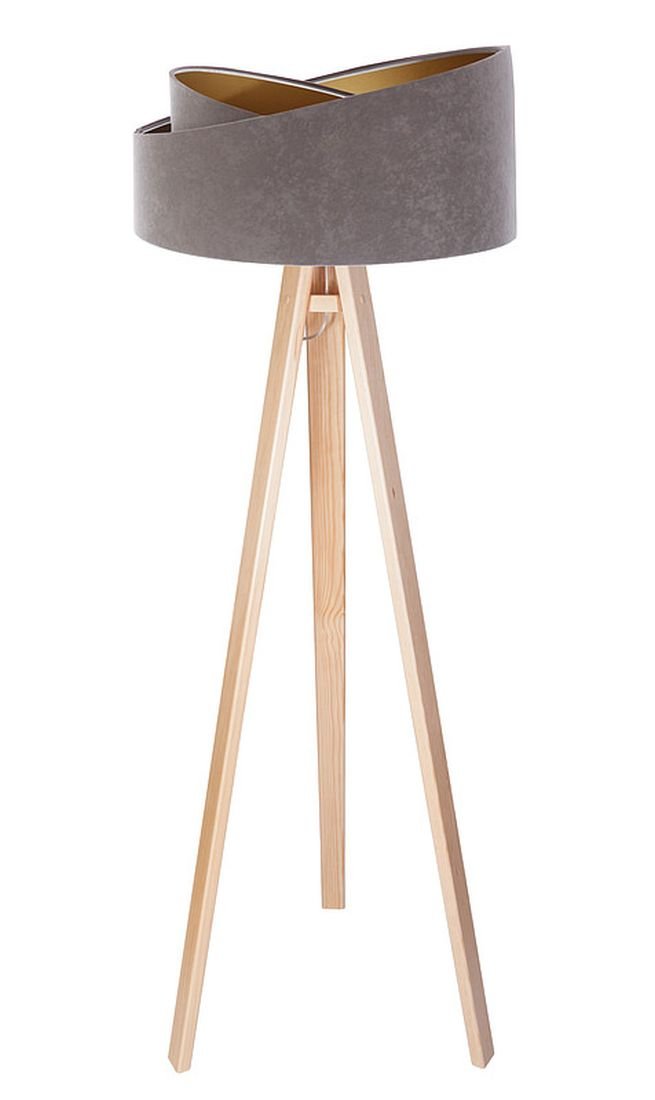 MacoDesing Lampa podłogowa MACODESING Galaxy Terri 060p-014, 60 W, szaro-złota