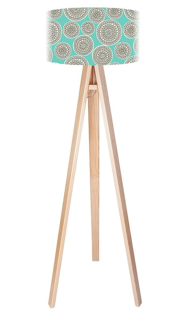 Macodesign Lampa podłogowa Aria w turkusie FOTO-125, 60 W
