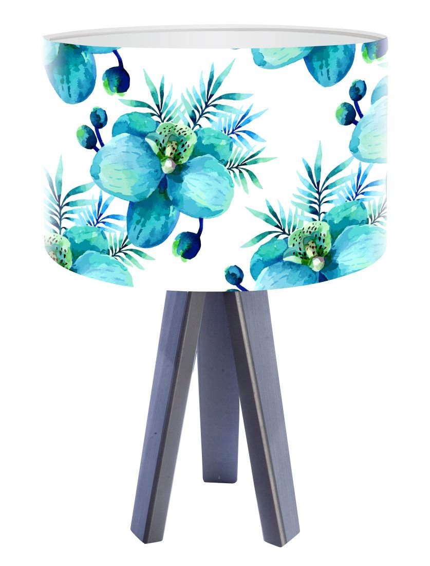 Macodesign Lampa biurkowa Błękitny storczyk mini-foto-426a, 60 W