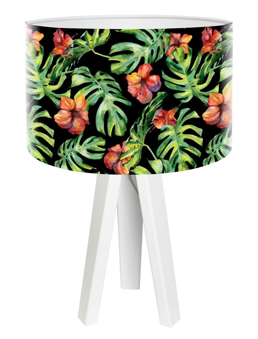 Macodesign Lampa biurkowa Egzotyczny hibiskus mini-foto-429w, 60 W