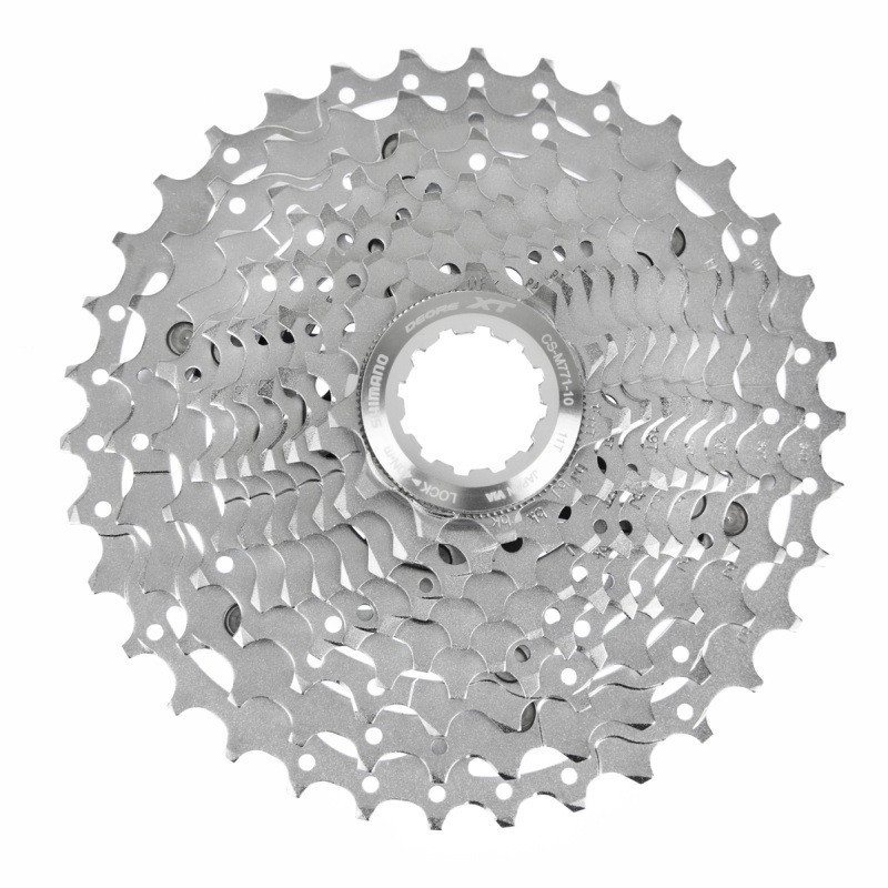 SHIMANO Kaseta Deore XT CS-M771 srebrny / Ilość biegów: 10 / Stopniowanie: 11-32 ICSM77110132