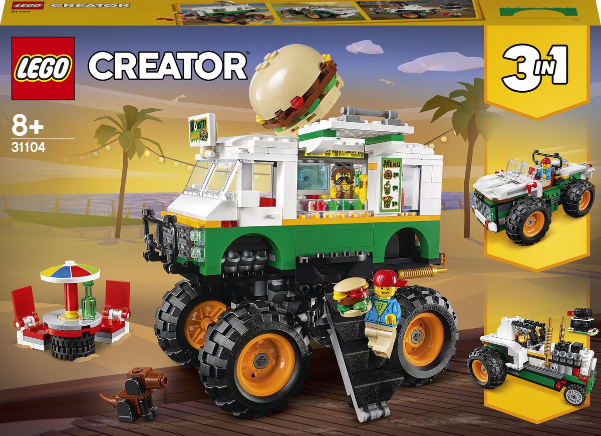 LEGO Creator 3w1 Monster truck z burgerami 31104