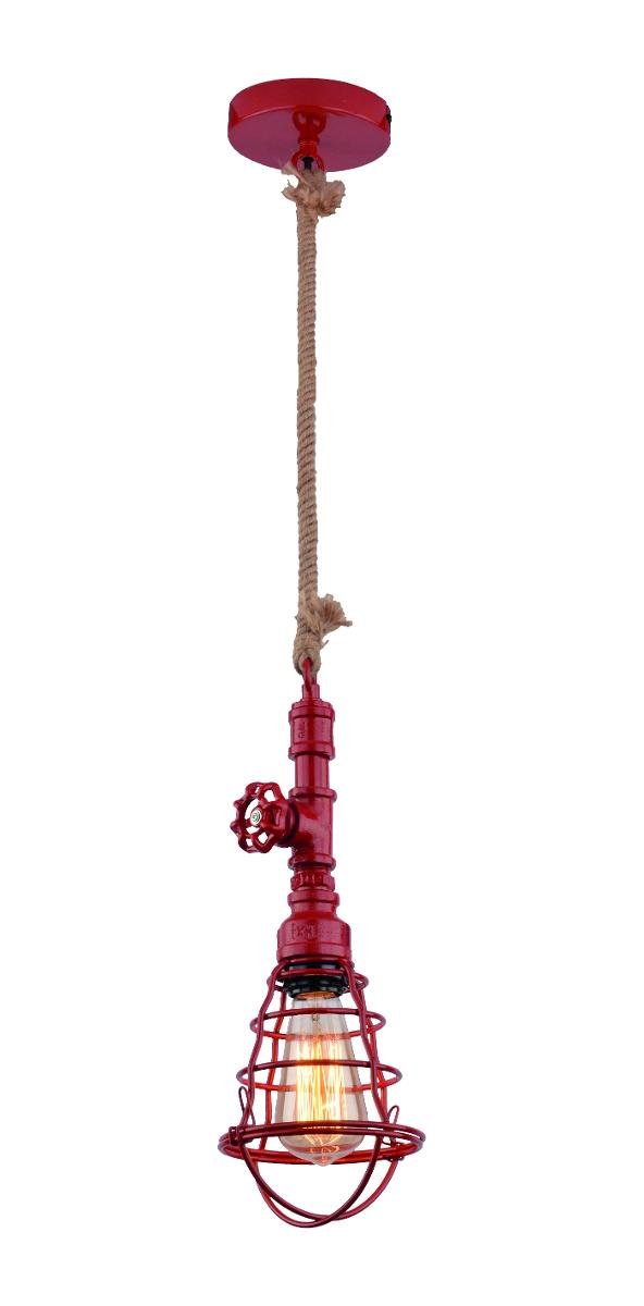Näve Lampa wisząca w wersji industrialnej - czerwona