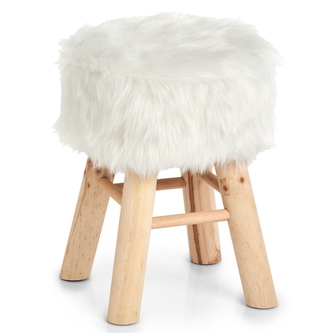 ZELLER Taboret dziecięcy z pluszowym siedziskiem ZOTTEL biały ZELLER 17020