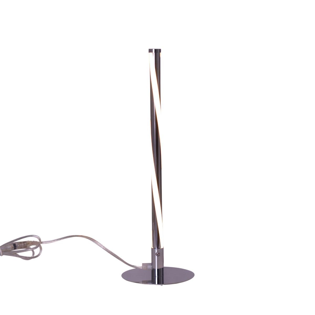 Näve Lampa stołowa LED Swirl w chromie