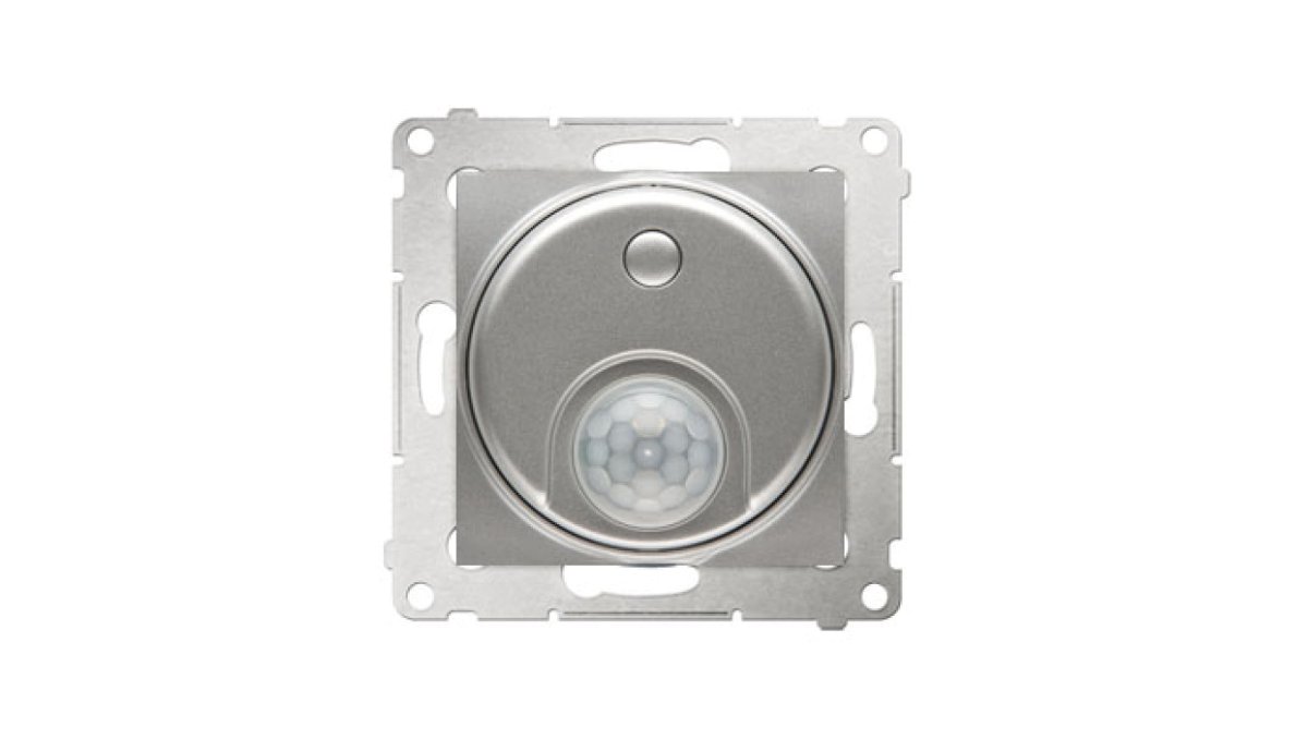 Kontakt SIMON Łącznik z czujnikiem ruchu 20-500 W srebrny mat DCR10T.01/43 SIM