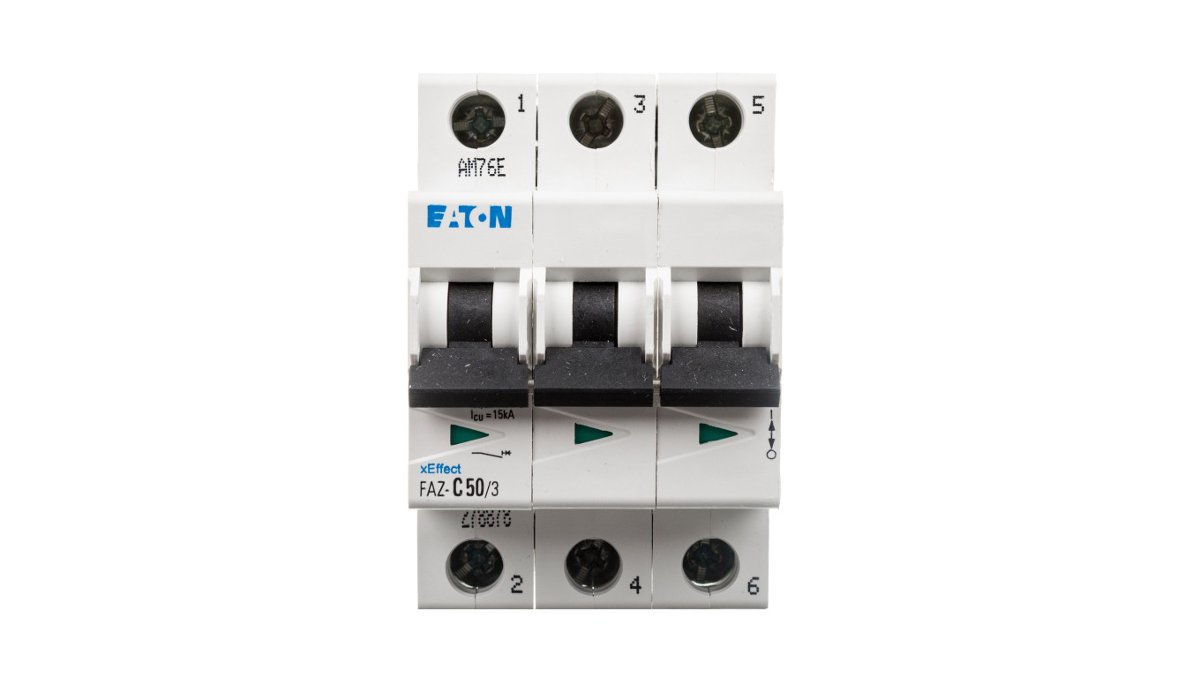 Eaton Wyłącznik nadprądowy 3P C 50A 15kA AC FAZ C50/3 278878