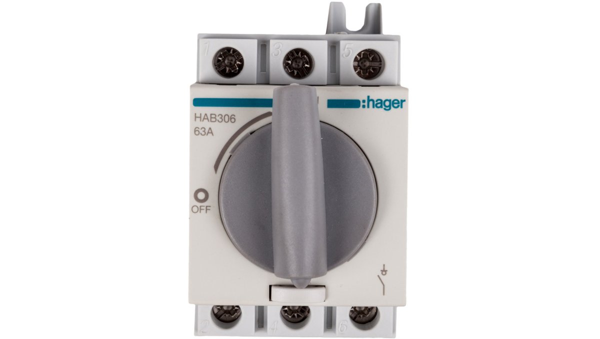 Hager Rozłącznik izolacyjny 3P 63A HAB306 HAB306