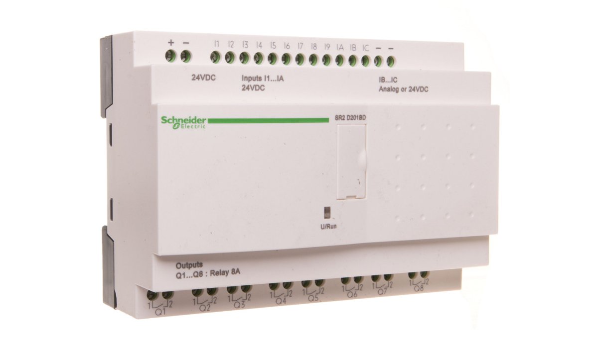 Schneider Electric SR2D201BD Przekaźnik programowalny Zelio Logic, łącznie 20 wejść/wyjść SR2D201BD