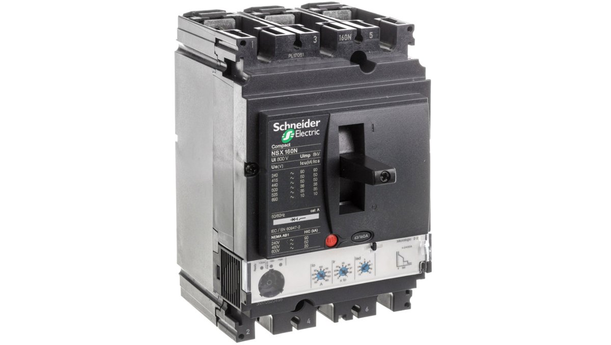 Schneider ELECTRIC Wyłącznik mocy 160A 3P 50kA Compact NSX160N Micrologic 2.2 LV430775 LV430775