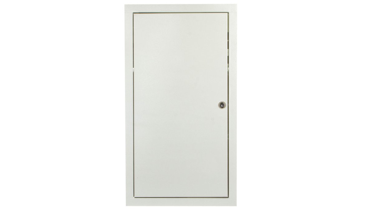 Sabaj System Szafka licznikowa podtynkowa 1-licznikowa 1-fazowy Licznik Elektroniczny 6 modułów IP31 180x430x120 Biała z zamkiem RL 1F 6E Z