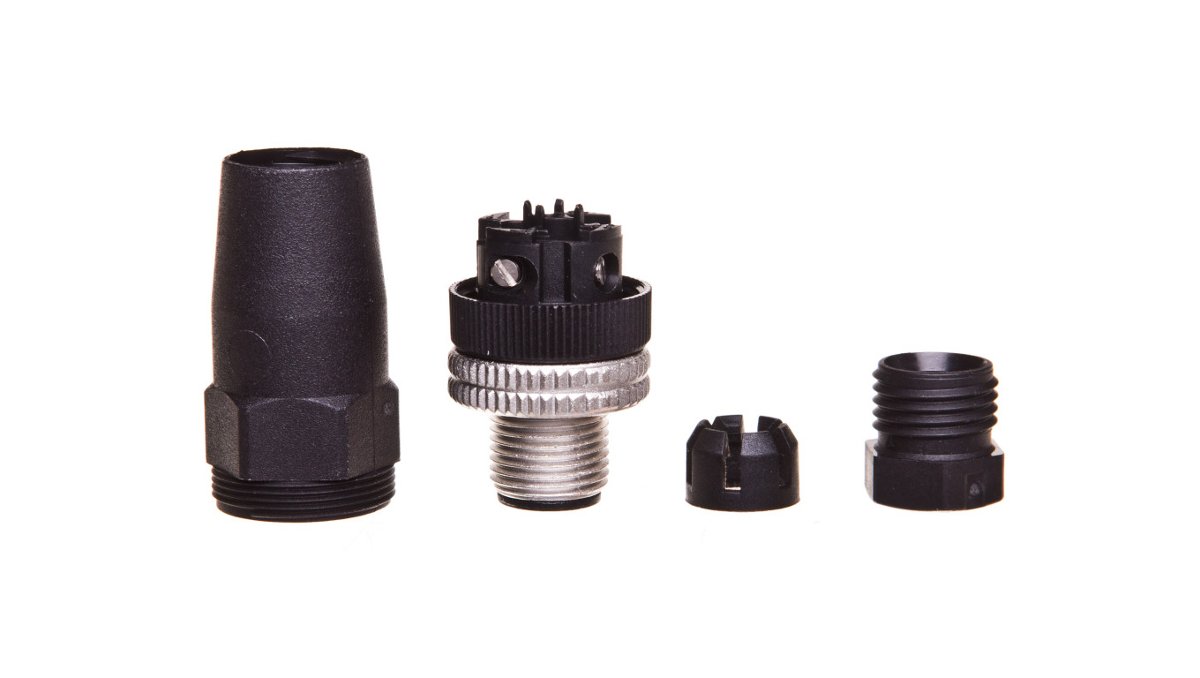 Schneider telemec anique czujniki xzcc1 złącze 2mdm40b bezpośrednio, wtyczka, rozmiar, 4 Pin M12, metalowym paskiem na szyję, prąd PG7 dławnica kablowa, 3 A XZCC12MDM40B