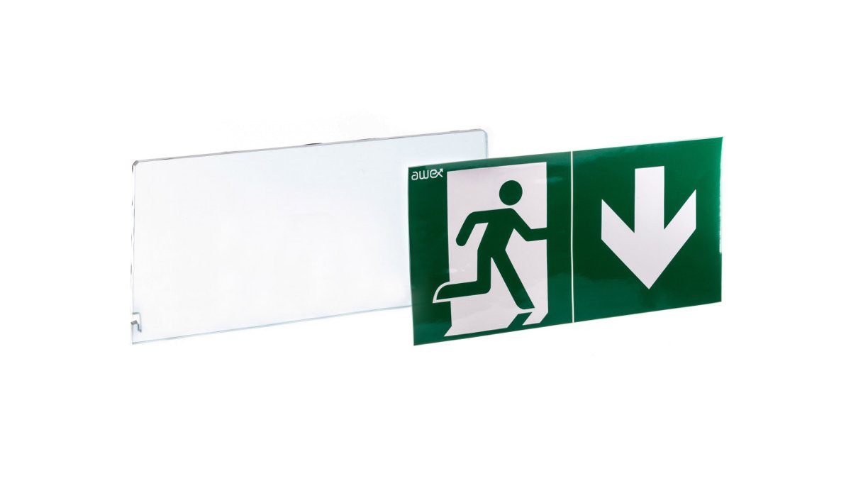 Awex Pleksa do dwustronnej oprawy kierunkowej PU34+PU47 EXIT S ETS/PLX/PU34, PU47
