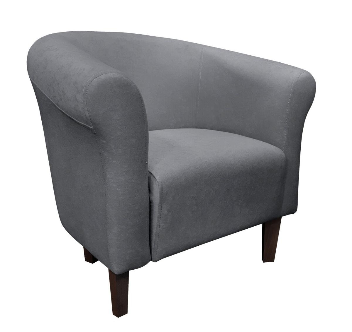 ATOS Fotel Milo Mikrofaza 17 szary nogi 15 venge