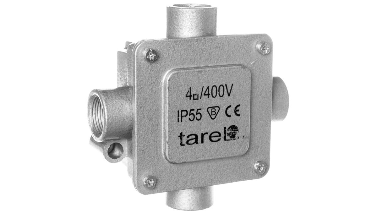 Tarel Puszka odgałęźna metalowa 5-torowa 4mm2 4 wejścia IP55 013