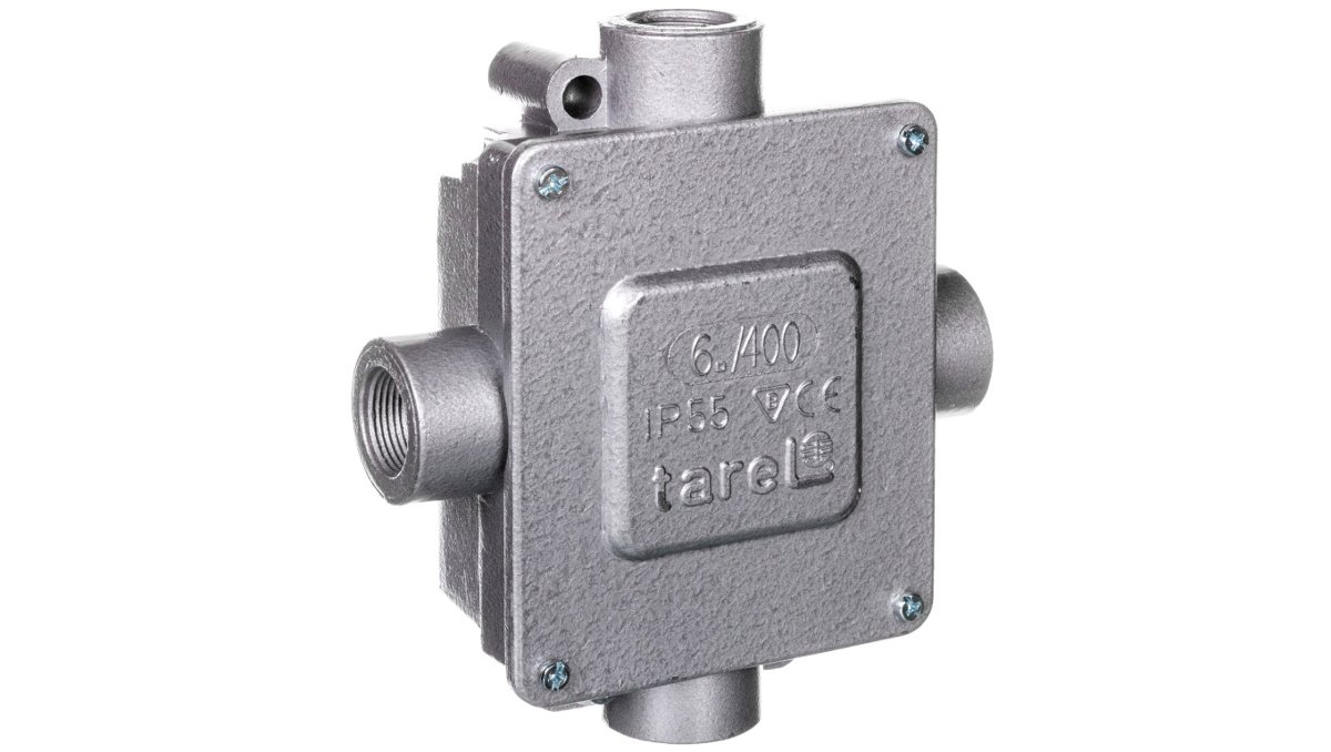 Tarel Puszka odgałęźna metalowa 5-torowa 6mm2 4 wejścia P16 IP55 024