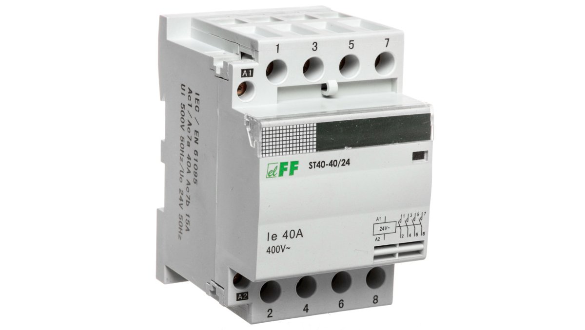 SCHNEIDER Stycznik-modułowy-montaż-na-szynie-styki-4NO-40A-ST40-40-24V ST40-40-24V