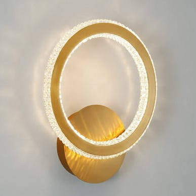 MLAMP Ścienna LAMPA glamour 139011135 MLAMP okrągła OPRAWA kinkiet LED 19W 2925K pierścień ring modernistyczny złoty 139011135
