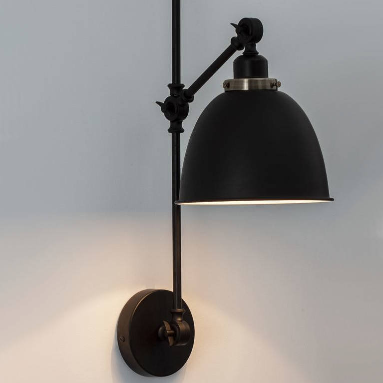 Luces Exclusivas Ścienna LAMPA industrialna CURICO LE41988 Luces Exclusivas metalowa OPRAWA kinkiet regulowany czarny __code-67173