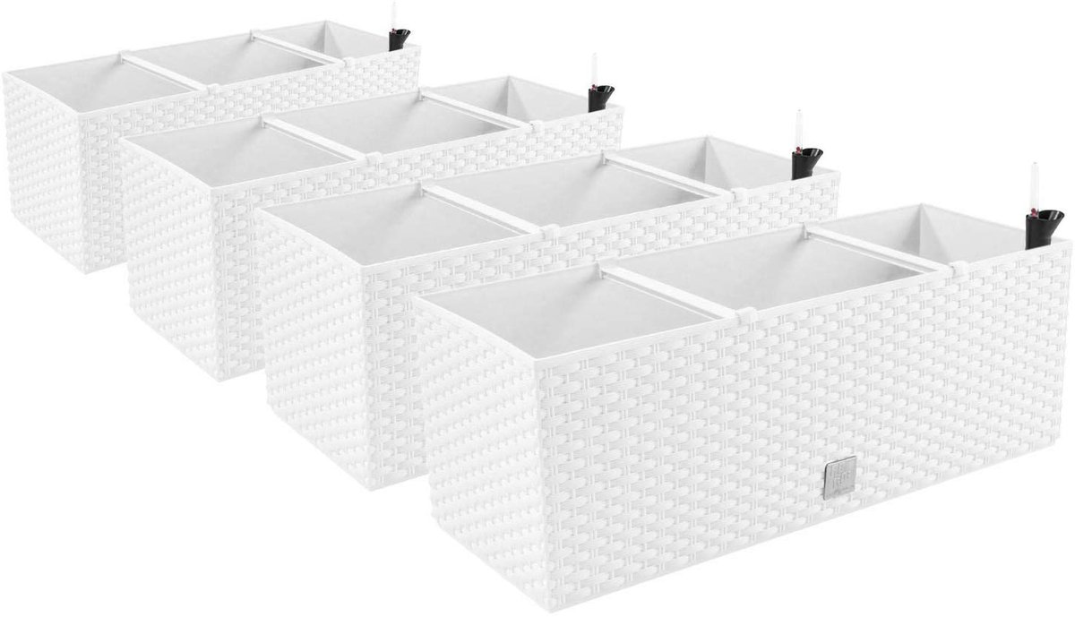 4x Donica skrzynia RATO CASE DRTC500 + system Biała