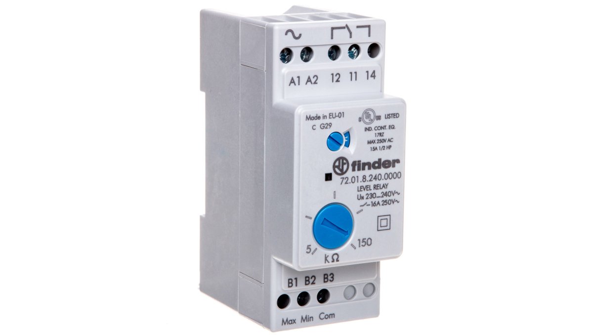 Finder Przekaźnik nadzorczy 1CO 230...240V AC, kontrola poziomu cieczy, nastawna