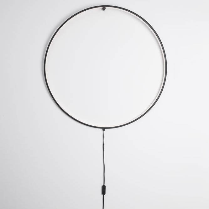 Luces Exclusivas Ścienna LAMPA pierścień CHINU LE41607 Luces Exclusivas okrąga OPRAWA kinkiet LED 18W 3000K metalowy czarny __code-67171