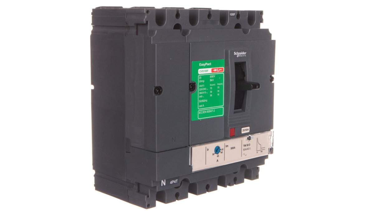 Schneider ELECTRIC Wyłącznik mocy 50A 4P 36kA EasyPact CVS100 TM50D LV510354 LV510354