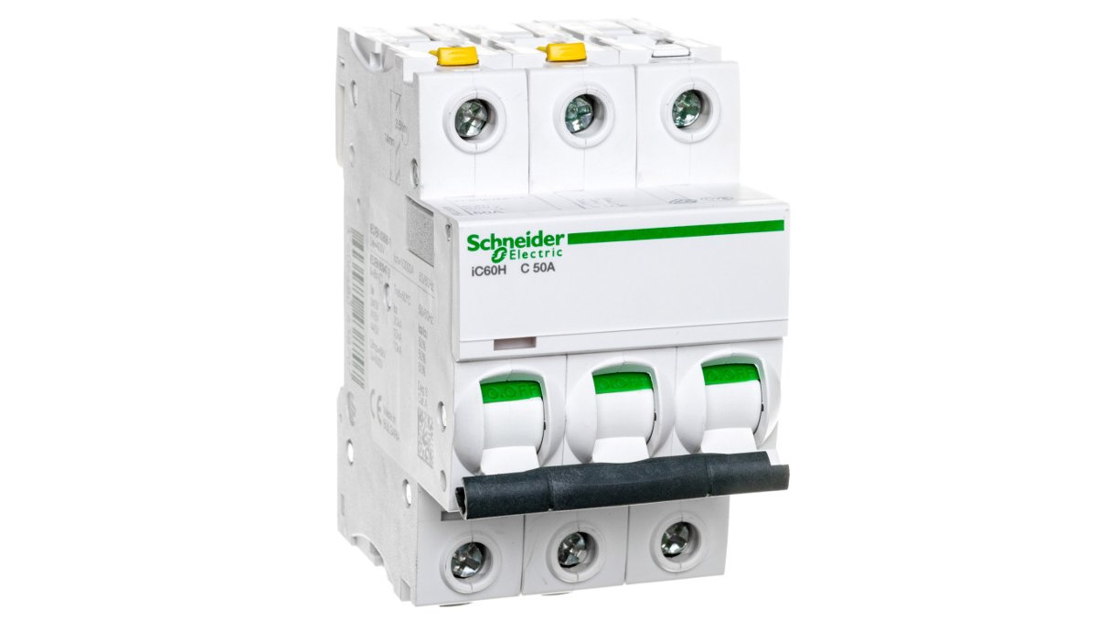 Schneider Electric Wyłącznik nadprądowy iC60H 3P C50 10KA A9F07350