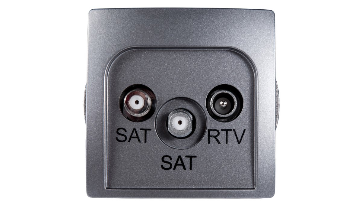 Kontakt Simon Gniazdo ścienne Basic anten. SAT/SAT/RTV końcowe BMZAR+SAT3.1-P2.01/21 inox