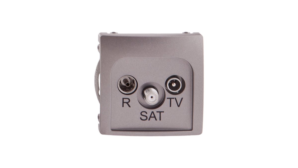 Kontakt Simon Gniazdo RTV / SAT końcowe BASIC inox