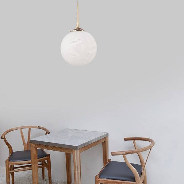 Luces Exclusivas Modernistyczna LAMPA wisząca ARJONA LE41876 Luces Exclusivas szklana OPRAWA zwis biały mosiądz