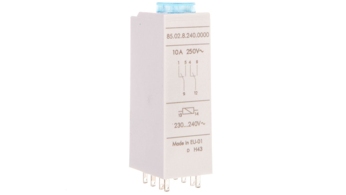 Finder Przekaźnik czasowy 2CO 10A 230-240V AC, Wielofunkcyjny Al, Dl, SW, GI(imp